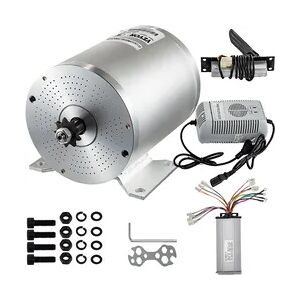 VEVOR Gleichstrommotor 48V Dc 1800 Watt Elektromotor Gleichstrommotor Bürstenloser Motor Controller & Ladegerät & Pedal für Go-Karts Roller