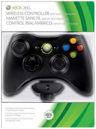 Microsoft Xbox 360 Controller & Charge-Kit [2010er Version] Schwarz