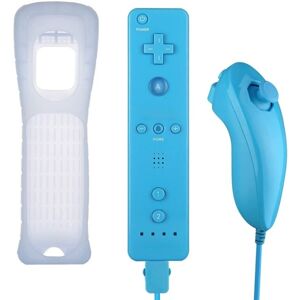 Teknikproffset Remote Plus + Nunchuck til Wii-Wii U, Lyseblå