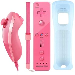 Teknikproffset Remote Plus + Nunchuck til Wii-Wii U, Rosa