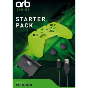 ORB Gaming XB1 Starter Pack (incl rechargeable controller battery, controller silicon skin, grip caps, 3 meter charging cable)