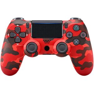 BayOne PS4 Controller DoubleShock til Playstation 4 Wireless - camouflage Rød