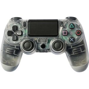 BayOne PS4 Controller DoubleShock til Playstation 4 Wireless - Gennemsigtig hvid