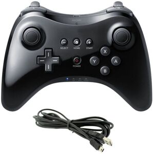 High Discount Trådløs Classic Pro Controller Joystick Gamepad til Nintend wii U med USB kabel sort