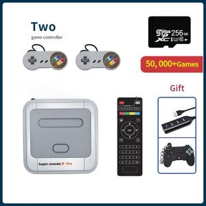 High Discount Super Console X Pro S905X HD WiFi-udgang Mini TV-afspiller til PSP/PS1/N64/DC Spil Dual System Indbygget i 50000+ spil SX PRO 256G-SNES-2