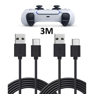 Mimd 2-pack 3m 3 meter opladningskabel-til PS5 / Playstation 5 USB-C