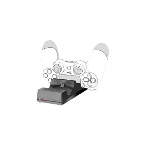 SPEEDLINK JAZZ USB Charger - Opladningsstander - 2 output-stikforbindelser - sort - for Sony PlayStation 4