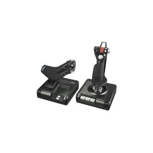 Logitech X52 Professional H.O.T.A.S. - Joystick og speeder - kabling - for PC