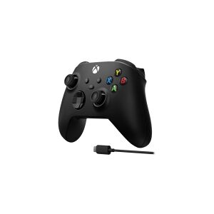 Microsoft Xbox Wireless Controller + USB-C Cable - Gamepad - trådløs - Bluetooth - for PC, Microsoft Xbox One, Android, iOS, Microsoft Xbox Series S, Microsoft Xbox Series X