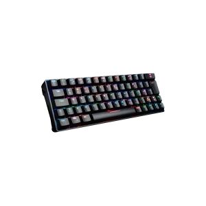 Fourze GK60 - Tastatur - bagbelyst - trådløs - USB-C, Bluetooth 5.0 - USA - tastkontakt: OUTEMU - sort