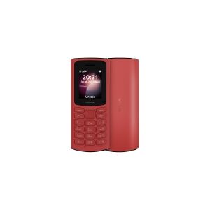 Nokia 105 4G (2021) - 4G funktionstelefon - dual-SIM - RAM 48 MB / Intern hukommelse 128 MB - 160 x 120 pixels - rød