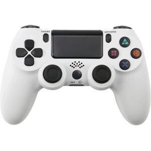 Game Controller 2 stk PS4-controller DoubleShock Wireless til Play-station 4 White 2 Pcs White