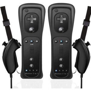 Nintendo 2 STK 2-i-1 fjernbetjening til Wii med Motion Plus og Nunchuck,