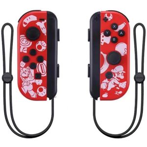 Nintendo NS switch venstre og højre håndtag joycon håndtag switch bluetooth håndtag med fjernopvågning og håndstrop red mario