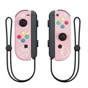 Nintendo NS switch venstre og højre håndtag joycon håndtag switch bluetooth håndtag med fjernopvågning og håndstrop Beautiful Girl Pink Handle