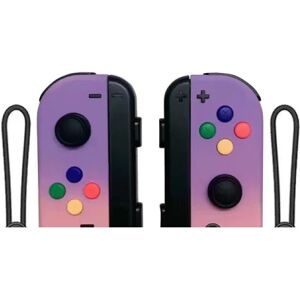 Nintendo switch-controller Joycon trådløs Bluetooth-spilcontroller fjernopvågning med reb, understøtter fitnessring Purple pink gradient