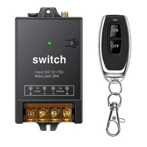 Galaxy Trådløs fjernkontrollswitch 12v Single Circuit Dc Trådløs Switch Fjärrkontrolswitch sort