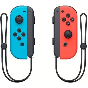 Joycon trådløs controller erstatter Nintendo Switch, understøtter wake-up funktion, venstre og højre fjernbetjeninger med håndledsstropper-A red+blue