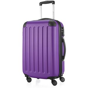 Hauptstadtkoffer Spree hard shell suitcase, trolley suitcase, travel suitcase, 4 double wheels, aubergine, 55 cm Handgepäck