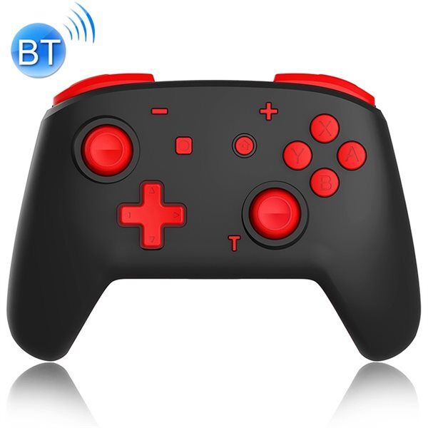 24hshop Håndkontrol til Nintendo Switch Sort/Rød