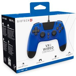 Gioteck Mando con cable color azul  VX-4 para PlayStation 4 (Windows)