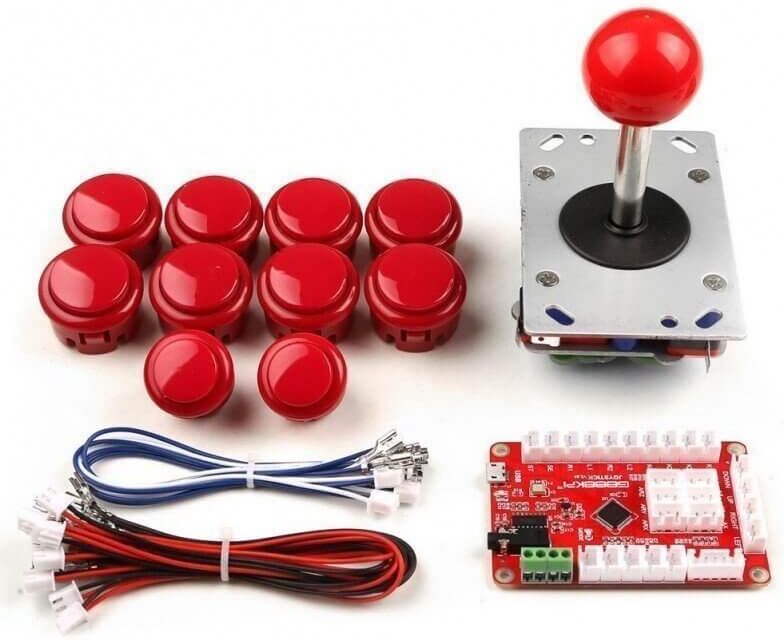 tiendatec KIT RETRO ARCADE JOYSTICK CON CONTROLADOR USB