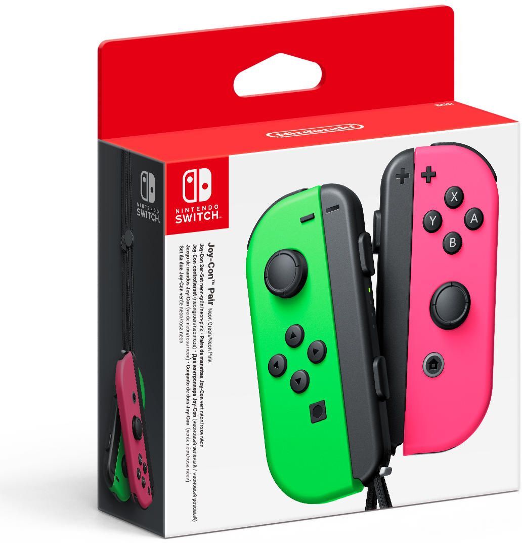 Joy-Con Pari Neon Green Pink Nintendo Switch