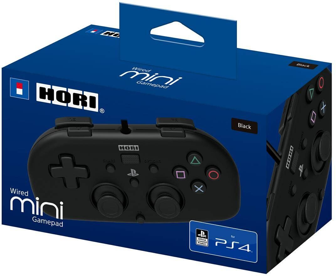 Langallinen Mini Ohjain Musta Hori PS4