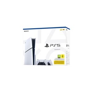 Sony Console PS5 Slim Standard + 2ème manette DualSense Blanc - Publicité