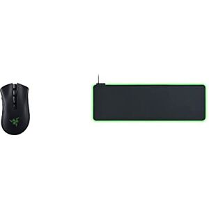 Razer DeathAdder V2 Pro Souris Gaming sans-Fil avec ergonomie de Pointe pour PC Noir & Goliathus Extended Chroma Tapis de Souris de Jeu XXL Extra Large avec éclairage RVB (Support de câble) Noir - Publicité