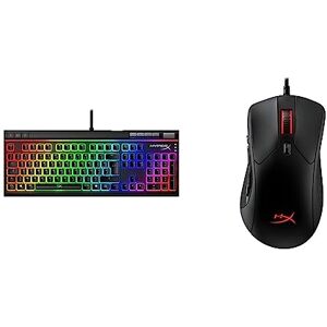 HyperX Alloy Elite 2 – Clavier de Jeu mécanique, Effets Lumineux commandés par Logiciel et Personnalisation par Macro & Pulsefire Raid – Ergonomique – 11 Touches programmables Souris de Jeu RGB - Publicité