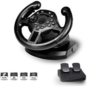 RajoNN Gaming Racing Wheel, manette de jeu compatible avec contrôleur de conduite simulé PS3/PC, direction de jeu par vibration - Publicité