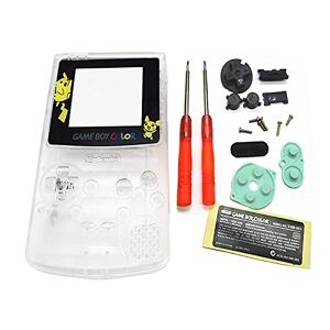 Boîtier de remplacement de coque de couleur jaune, pour console For  Nintendo Game Boy Gameboy Color GBC, porte-écran Pikachu, boutons, vis,  tampon en
