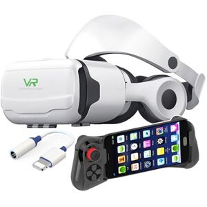 Casque Realite Virtuelle avec Contrôleur,Lunettes Virtuelles avec Sangle  Élastique Réglable pour Films 3D Jeux Vidéo, Casque VR Smartphone pour 5,5  à 7,2 Pouces Tout,Cadeaux de Noël pour Les Enfants ( : 