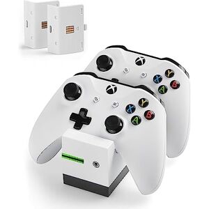 Snakebyte Distribution GmbH snakebyte Xbox One TWINCHARGE X white charging station for Xbox One S / X / Elite Controller / Gamepads, 2 rechargeable batteries 800mAh, dual channel charge, LED charge status indicator - Publicité