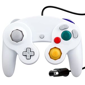OSTENT Wired Choc Classique Controller Gamepad Joystick Joypad Compatible pour Nintendo GameCube NGC Wii Console Jeux Vidéo Couleur Blanc - Publicité