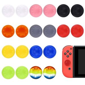 PLKSEI 20 Pièces joysticks de Remplacement en Silicone Poignées Pouce Silicone Manette de Pouce en Silicone Capuchons Remplacement pour Manette Xbox One Series X/S, PS4, PS5 - Publicité