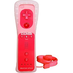 OSTENT Télécommande 2 en 1 Construit en Motion Plus Compatible pour Nintendo Wii Console Couleur Rouge - Publicité