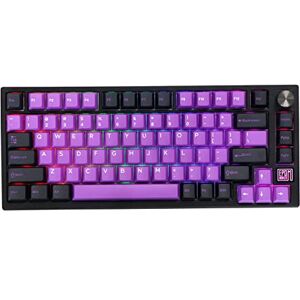 EPOMAKER TH80 SE Clavier Mécanique à 75% de Joints, NKRO Clavier de Jeu RVB Triple Mode avec Mousse Poron/EVA, Programmable, Batterie 4000mah pour E-Sport/Win/Mac(Black Purple, Flamingo Switch) - Publicité