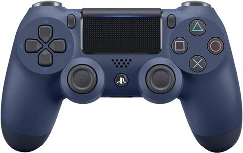 Refurbished: PS4 Official Dual Shock 4 Midnight Blue Controller (2018)