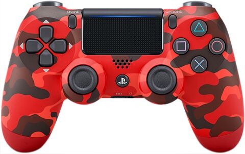 Refurbished: PS4 Official Dual Shock 4 Red Camouflage Controller (2019)