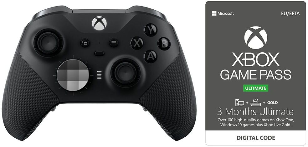 XBOX Elite Series 2 Wireless Controller &amp; Game Pass Ultimate Bundle - Black, Black