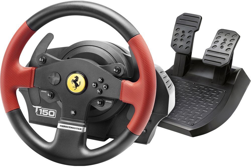 Thrustmaster T150 Ferrari Force Feedback Wheel &amp; Pedals - Red &amp; Black, Red