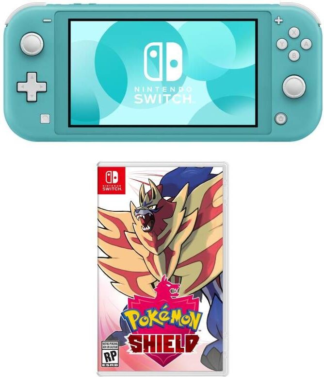 NINTENDO Switch Lite &amp; Pokemon Shield Bundle - Turquoise, Turquoise