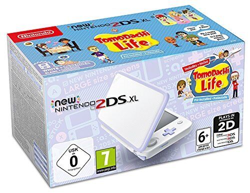 Nintendo New 2DS XL 4.88 Touch screen Wi-Fi Lavanda, Bianco console da gioco portatile + Tomodachi Life
