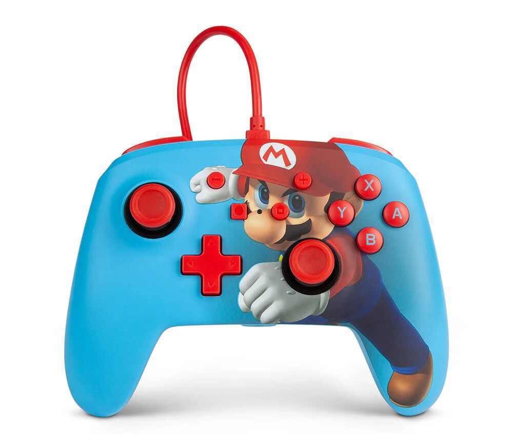 PowerA Enhanced Wired Controller For Nintendo Switch – Mario Punch Multicolore USB Gamepad Analogico/Digitale
