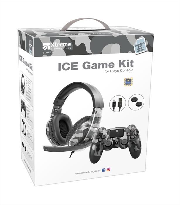 Xtreme Ice Game Kit Cuffia+pad-camouflage Grigio