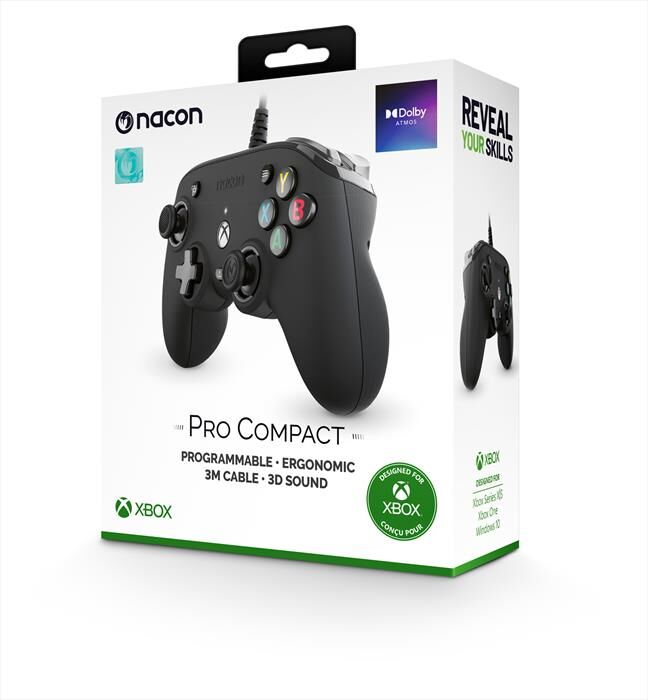 NACON Pro Compact Controller Licenza Ufficiale Xbox-nero