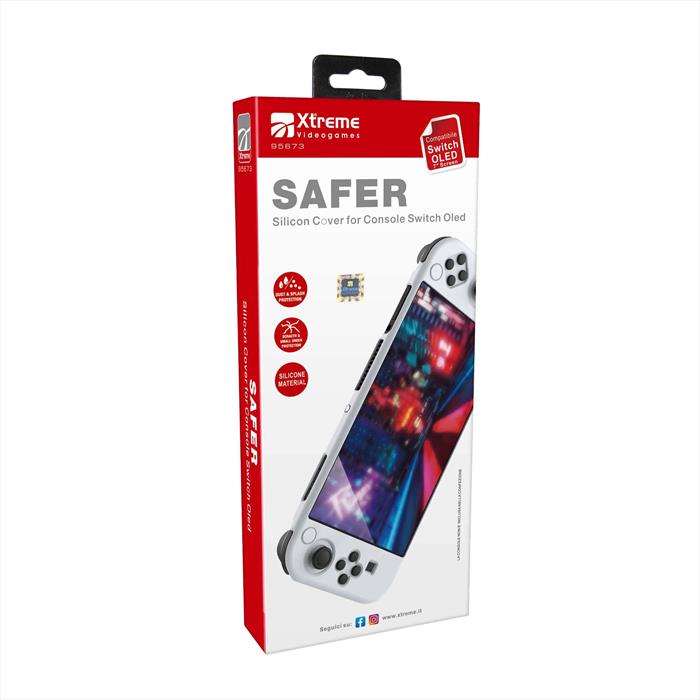 Xtreme Safer Silicon Cover Per Nintendo Switch Oled-bianco