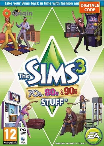 Electronic Arts De Sims 3 70s 80s 90s Accessoires Origin key Digitale Download